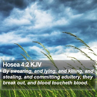 Hosea 4:2 KJV Bible Verse Image