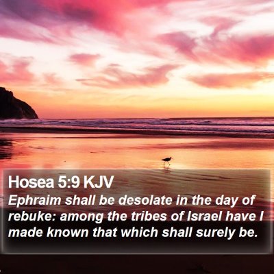 Hosea 5:9 KJV Bible Verse Image