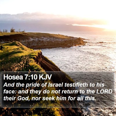 Hosea 7:10 KJV Bible Verse Image