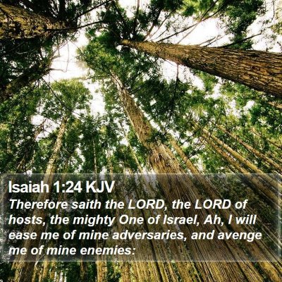Isaiah 1:24 KJV Bible Verse Image