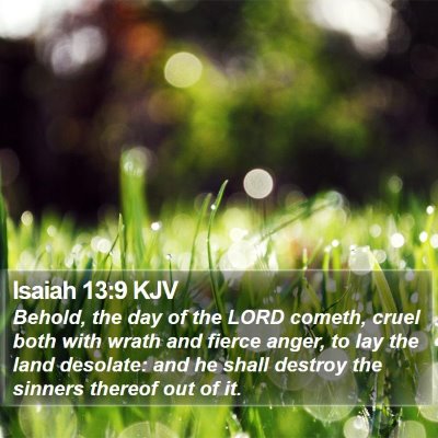 Isaiah 13:9 KJV Bible Verse Image