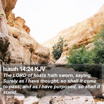 Isaiah 14:24 KJV Bible Verse Image