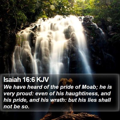 Isaiah 16:6 KJV Bible Verse Image