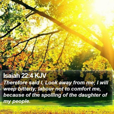 Isaiah 22:4 KJV Bible Verse Image