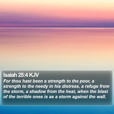 Isaiah 25:4 KJV Bible Verse Image
