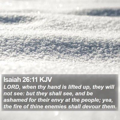 Isaiah 26:11 KJV Bible Verse Image