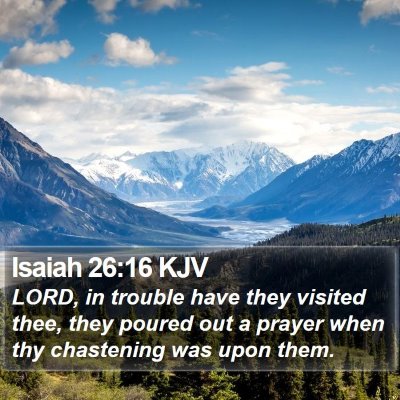 Isaiah 26:16 KJV Bible Verse Image