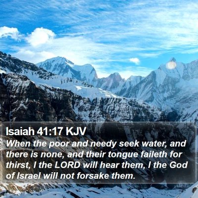 Isaiah 41:17 KJV Bible Verse Image