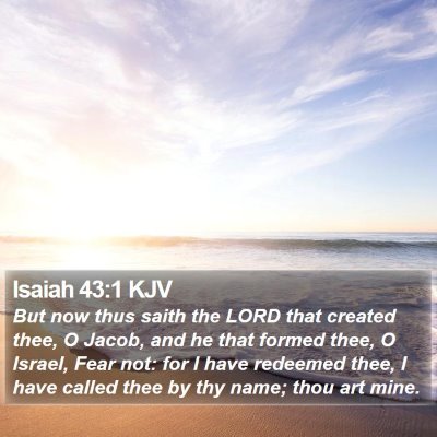 Isaiah 43:1 KJV Bible Verse Image