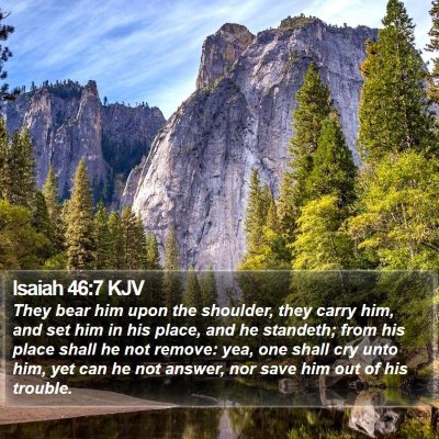Isaiah 46:7 KJV Bible Verse Image