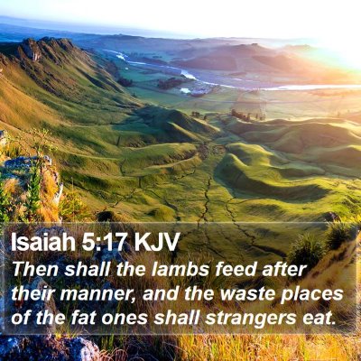 Isaiah 5:17 KJV Bible Verse Image