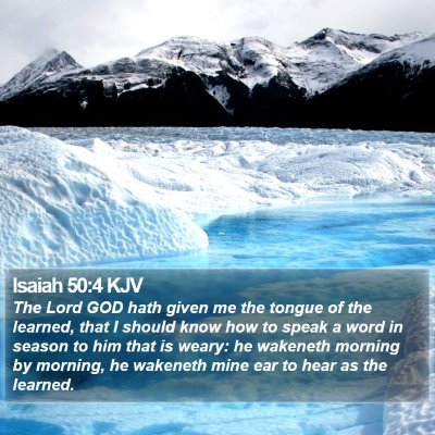 Isaiah 50:4 KJV Bible Verse Image