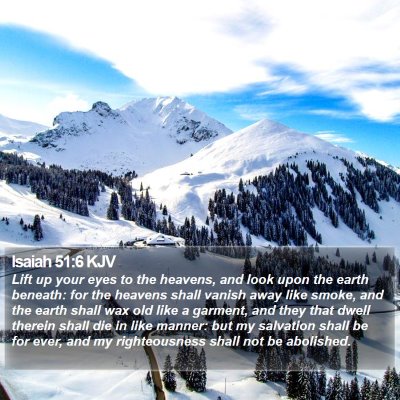 Isaiah 51:6 KJV Bible Verse Image