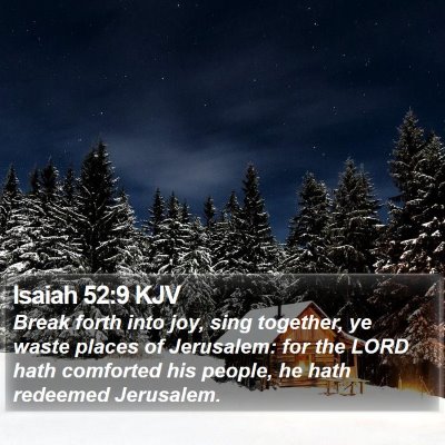 Isaiah 52:9 KJV Bible Verse Image