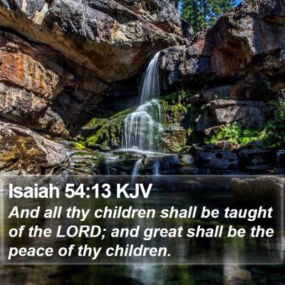 Isaiah 54:13 KJV Bible Verse Image