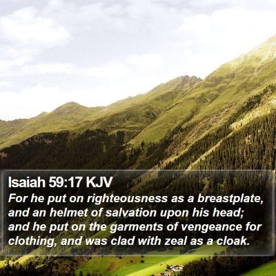 Isaiah 59:17 KJV Bible Verse Image