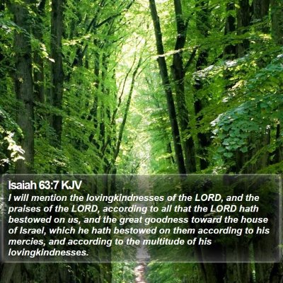 Isaiah 63:7 KJV Bible Verse Image
