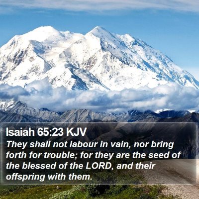 Isaiah 65:23 KJV Bible Verse Image