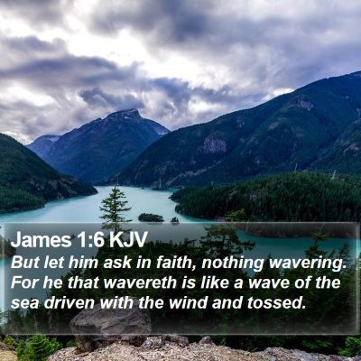James 1:6 KJV Bible Verse Image
