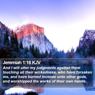 Jeremiah 1:16 KJV Bible Verse Image