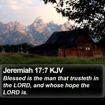 Jeremiah 17:7 KJV Bible Verse Image