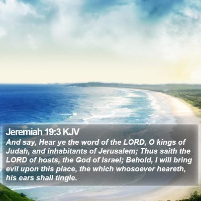 Jeremiah 19:3 KJV Bible Verse Image