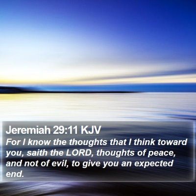Jeremiah 29:11 KJV Bible Verse Image