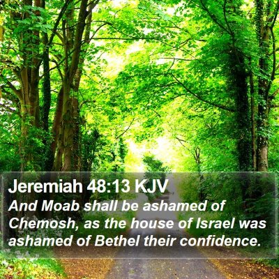 Jeremiah 48:13 KJV Bible Verse Image