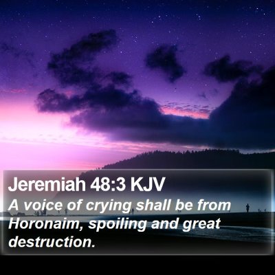 Jeremiah 48:3 KJV Bible Verse Image