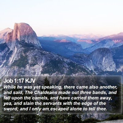Job 1:17 KJV Bible Verse Image
