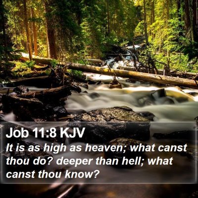 Job 11:8 KJV Bible Verse Image