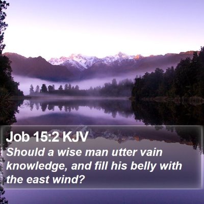 Job 15:2 KJV Bible Verse Image