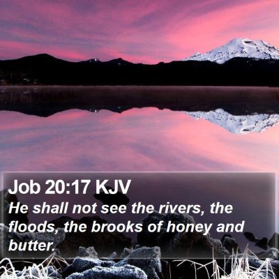 Job 20:17 KJV Bible Verse Image