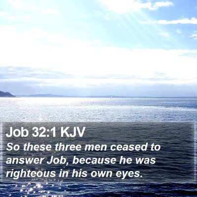 Job 32:1 KJV Bible Verse Image