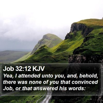 Job 32:12 KJV Bible Verse Image