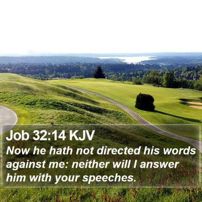 Job 32:14 KJV Bible Verse Image