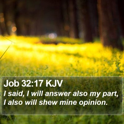 Job 32:17 KJV Bible Verse Image