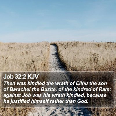 Job 32:2 KJV Bible Verse Image