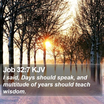 Job 32:7 KJV Bible Verse Image