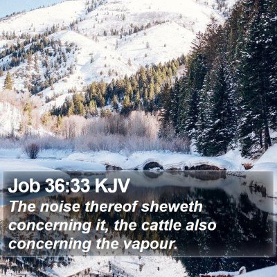 Job 36:33 KJV Bible Verse Image