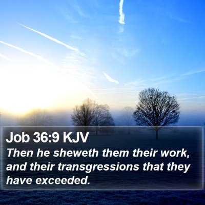 Job 36:9 KJV Bible Verse Image