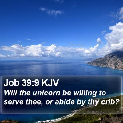 Job 39:9 KJV Bible Verse Image