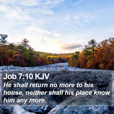 Job 7:10 KJV Bible Verse Image