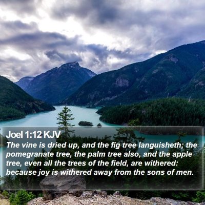 Joel 1:12 KJV Bible Verse Image