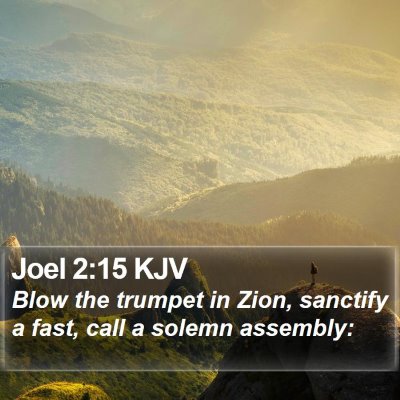 Joel 2:15 KJV Bible Verse Image