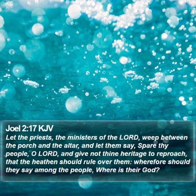 Joel 2:17 KJV Bible Verse Image