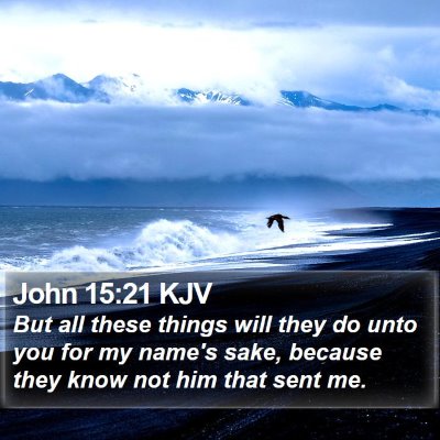 John 15:21 KJV Bible Verse Image