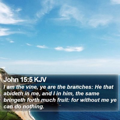 John 15:5 KJV Bible Verse Image