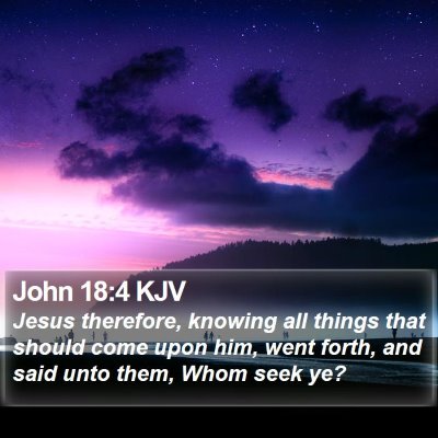 John 18:4 KJV Bible Verse Image