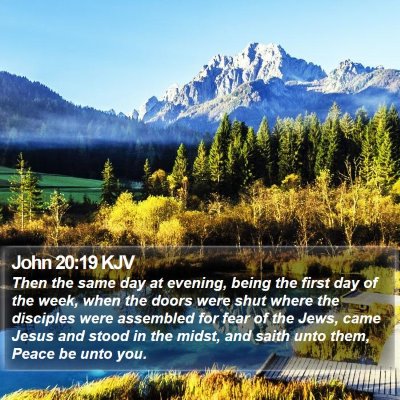 John 20:19 KJV Bible Verse Image